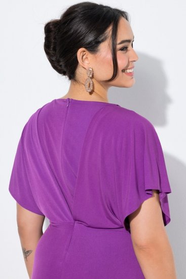 Ulla Popken 849533 Avondjurk Bessenrood - Avondjurken - Grote maten avondkleding