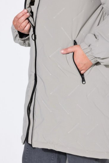 Ulla Popken 849552 Gewatteerde jas Grijs - Jassen - Grote maten dames jassen
