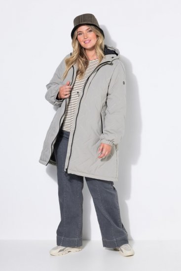 Ulla Popken 849552 Gewatteerde jas Grijs - Jassen - Grote maten dames jassen