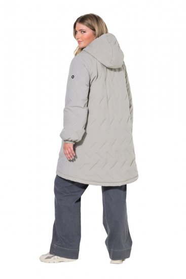 Ulla Popken 849552 Gewatteerde jas Grijs - Jassen - Grote maten dames jassen