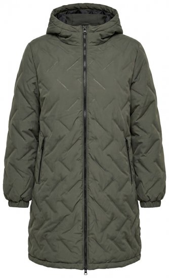 Ulla Popken 849552 Gewatteerde jas Olijfgroen - Jassen - Grote maten dames jassen
