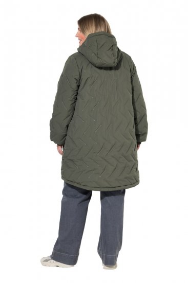 Ulla Popken 849552 Gewatteerde jas Olijfgroen - Jassen - Grote maten dames jassen