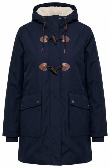 Ulla Popken 849619 Waterdichte HYPRAR jas met teddyvoering Donkerblauw - Jassen - Grote maten jassen voor dames