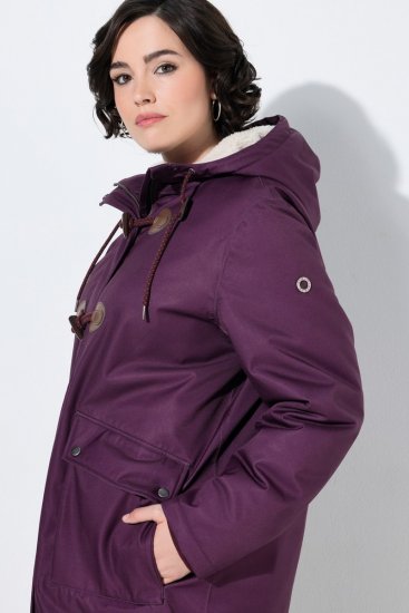 Ulla Popken 849619 Regenjas Donkerpaars - Jassen - Grote maten jassen voor dames