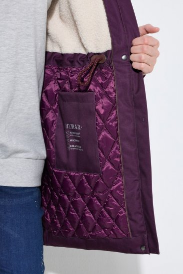 Ulla Popken 849619 Regenjas Donkerpaars - Jassen - Grote maten jassen voor dames