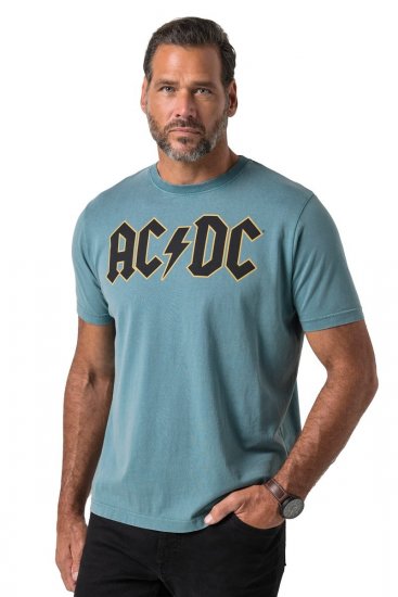 JP1880 849790 AC/DC Classic Logo T-shirt Turkooisblauw - Band T-shirts - Band t-shirts vanaf 2XL