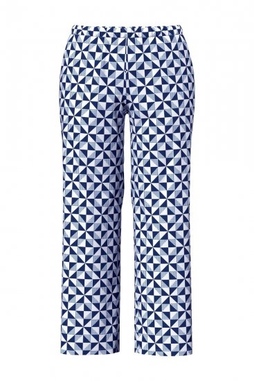 Ulla Popken 849850 Pyjama met ruitjes Lichtblauw - Pyjama's en Loungewear - 