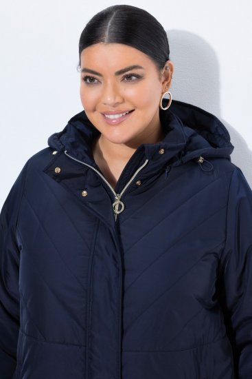 Ulla Popken 849908 Regenjas Donkerblauw - Jassen - Grote maten jassen voor dames