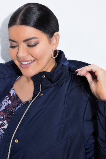 Ulla Popken 849908 Regenjas Donkerblauw - Jassen - Grote maten jassen voor dames