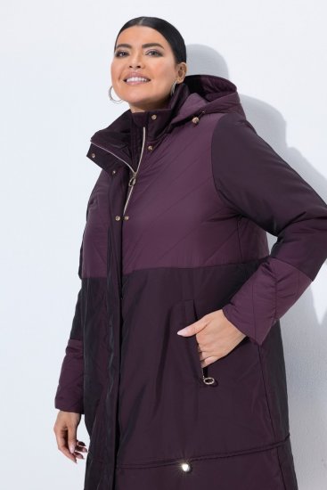 Ulla Popken 849908 Regenjas Wijnrood - Jassen - Grote maten jassen voor dames