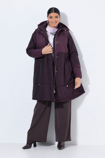 Ulla Popken 849908 Regenjas Wijnrood - Jassen - Grote maten jassen voor dames
