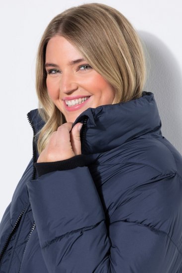 Ulla Popken 850041 Gewatteerde jas Donkerblauw - Jassen - Grote maten dames jassen