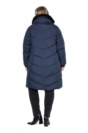 Ulla Popken 850041 Gewatteerde jas Donkerblauw - Jassen - Grote maten dames jassen