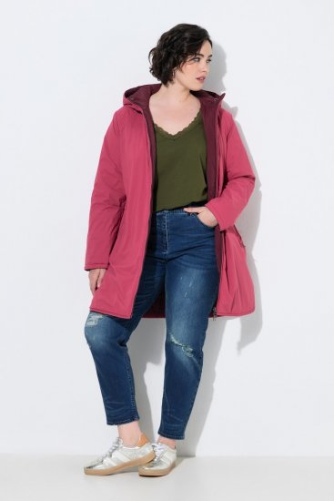 Ulla Popken 850361 HYPRAR omkeerbare functionele jas Lichtroze - Jassen - Grote maten jassen voor dames
