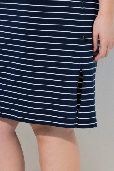 Ulla Popken 850401 Gebloemd nachthemd Donkerblauw - Nachthemden - 