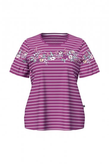 Ulla Popken 850403 Pyjama met bloemenprint Violet - Pyjama's en Loungewear - 