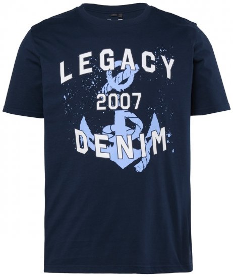 Men+ 440 T-shirt Legacy Denim Donkerblauw - T-shirts - Grote Maten T-shirts Heren