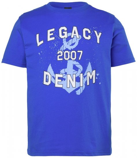 Men+ 440 T-shirt Legacy Denim Azuurblauw - T-shirts - Grote Maten T-shirts Heren