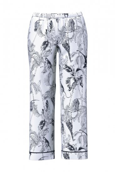 Ulla Popken 850441 Pyjama met print Gebroken wit - Pyjama's en Loungewear - 