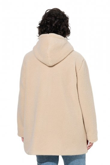 Ulla Popken 850589 Teddy jack Gebroken wit - Jassen - Grote maten jassen voor dames