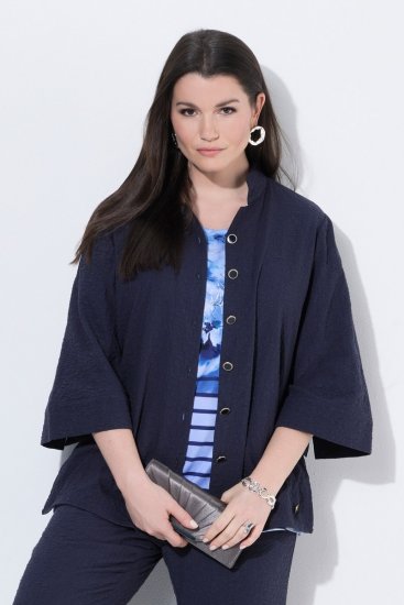 Ulla Popken 850615 Jasje Donkerblauw - Jassen - Grote maten jassen voor dames
