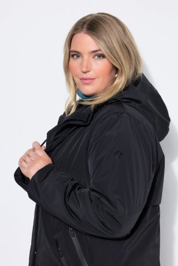 Ulla Popken 850774 Functionele jas Zwart - Jassen - Grote maten dames jassen