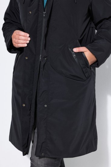 Ulla Popken 850774 Functionele jas Zwart - Jassen - Grote maten dames jassen