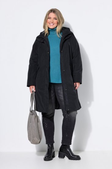 Ulla Popken 850774 Functionele jas Zwart - Jassen - Grote maten dames jassen