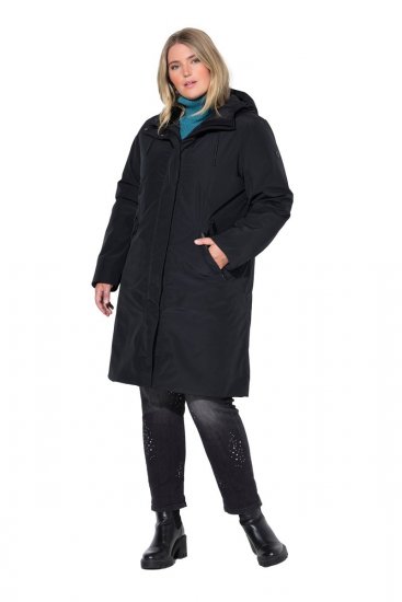 Ulla Popken 850774 Functionele jas Zwart - Jassen - Grote maten dames jassen