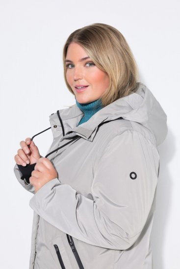 Ulla Popken 850774 Functionele jas Grijs - Jassen - Grote maten dames jassen