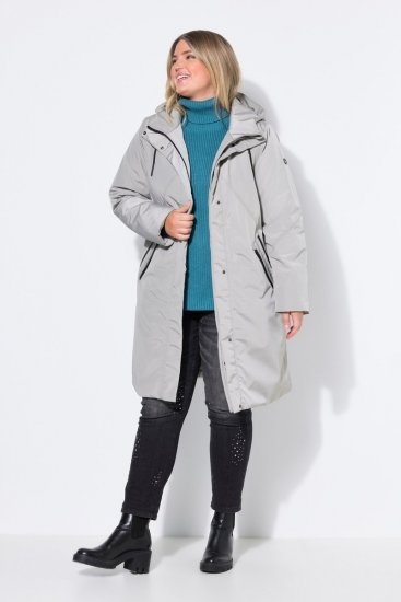 Ulla Popken 850774 Functionele jas Grijs - Jassen - Grote maten dames jassen