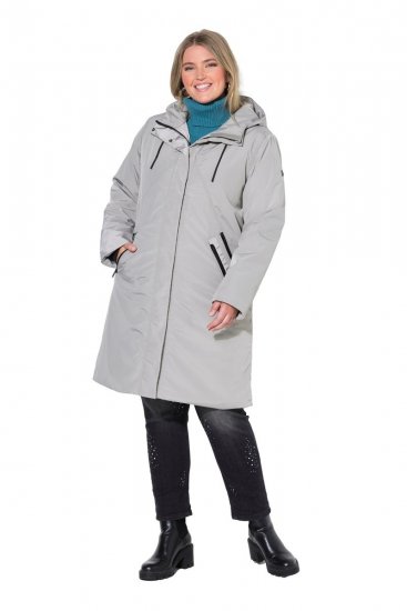Ulla Popken 850774 Functionele jas Grijs - Jassen - Grote maten dames jassen