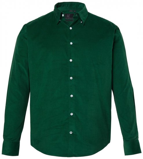 JP1880 850921 Ribfluwelen overhemd met lange mouwen Bosgroen TALL - TALL hemden - Hemden in TALL-lengte