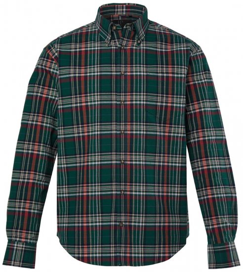 JP1880 850923 Geruit overhemd met lange mouwen Bosgroen TALL - TALL hemden - Hemden in TALL-lengte