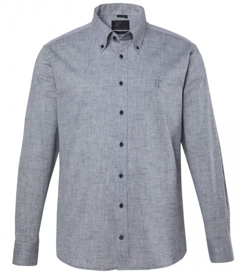 JP1880 850931 Chambray overhemd met lange mouwen Zwart TALL - TALL hemden - Hemden in TALL-lengte