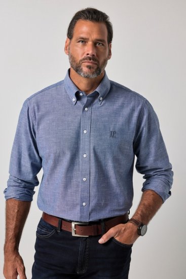JP1880 850931 Chambray overhemd met lange mouwen Denimblauw TALL - TALL hemden - Hemden in TALL-lengte