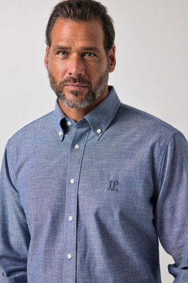 JP1880 850931 Chambray overhemd met lange mouwen Denimblauw TALL - TALL hemden - Hemden in TALL-lengte