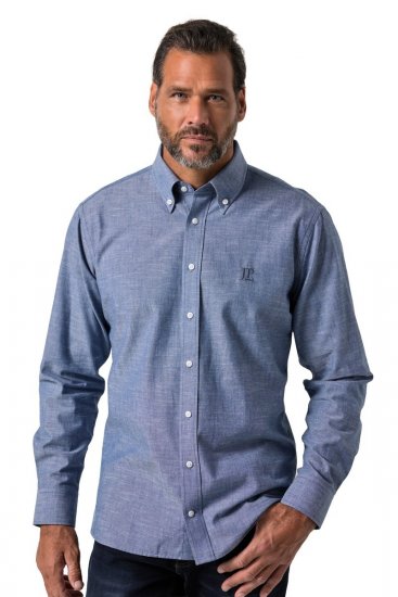 JP1880 850931 Chambray overhemd met lange mouwen Denimblauw TALL - TALL hemden - Hemden in TALL-lengte