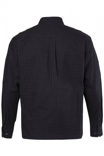 JP1880 850950 Geruit flanellen overhemd met lange mouwen Zwart TALL - TALL hemden - Hemden in TALL-lengte