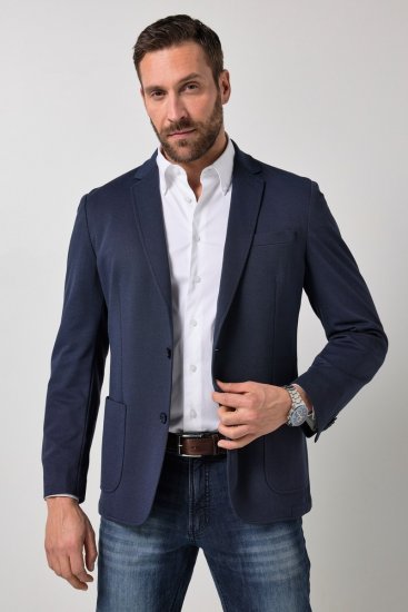 JP1880 851032 Colbert met lichte halve voering Donkerblauw - Pakken - Grote Maten Kostuum Heren