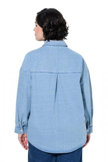 Ulla Popken 851036 Spijkerjack Lichtblauw - Jassen - Grote maten jassen voor dames