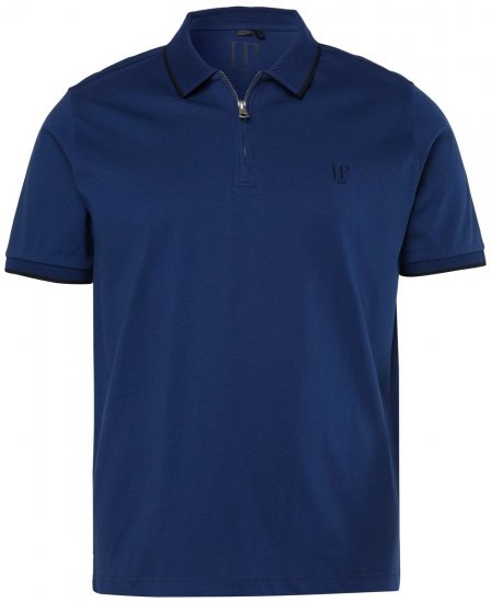 JP1880 851048 Poloshirt met rits Nachtblauw TALL - TALL polo's - Langere polo's: TALL-pasvorm
