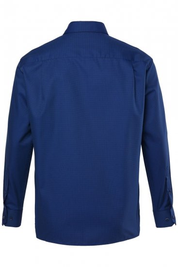 JP1880 851055 Gedessineerd strijkvrij business-overhemd lange mouw Donkerblauw TALL - TALL hemden - Hemden in TALL-lengte