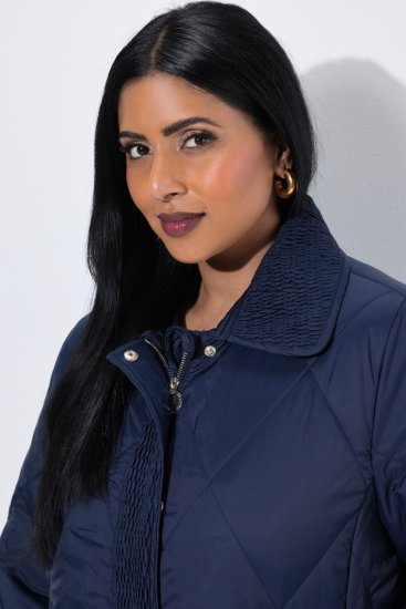Ulla Popken 851123 Gewatteerd jack Donkerblauw - Jassen - Grote maten jassen voor dames