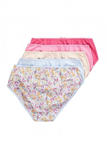 Ulla Popken 851140 Gebloemde slips 5-pack Roze - Slips - 