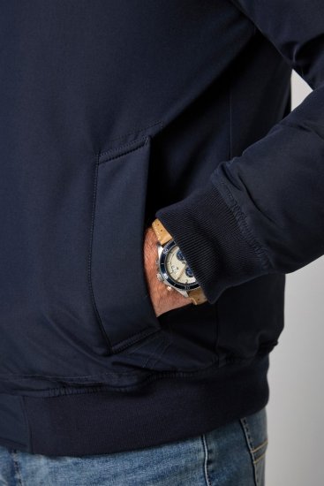 JP1880 851320 Jack met capuchon en warme voering Donkerblauw - Jassen - Grote Maten Herenjassen