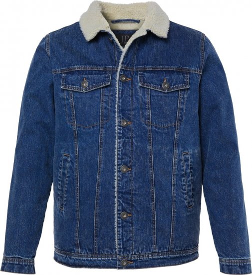 JP1880 851363 Spijkerjas met teddyvoering Denimblauw - Jassen - Grote Maten Herenjassen