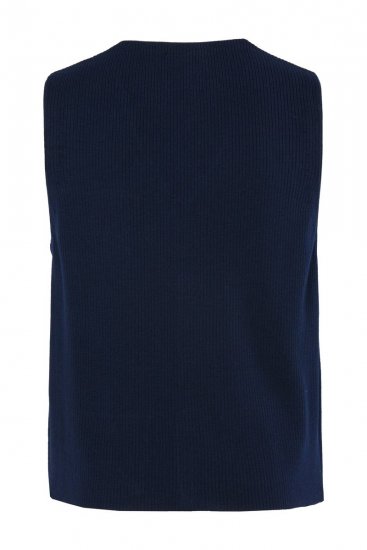 JP1880 851421 Gebreid gilet met V-hals Donkerblauw - Pakken - Grote Maten Kostuum Heren