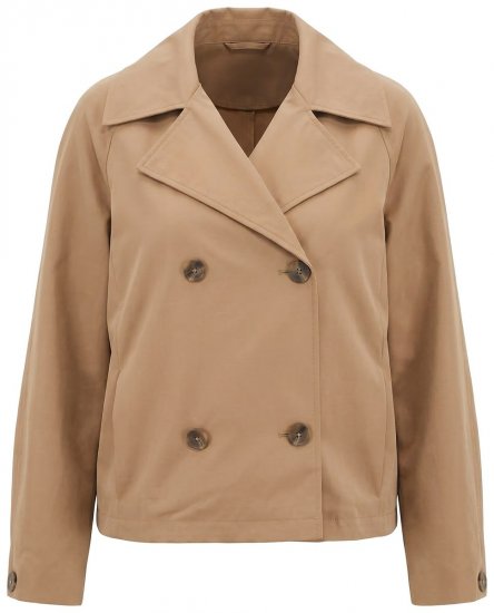 Ulla Popken 851435 Trenchcoat Bruin - Jassen - Grote maten dames jassen