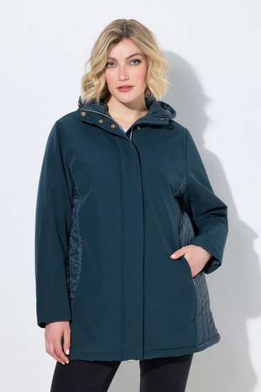Ulla Popken 851459 Gewatteerd jack Petrol - Jassen - Grote maten jassen voor dames